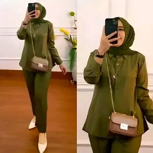 Setelan Polos Rayon Premium Wanita dengan Banyak Varian Warna casual elegan staylist