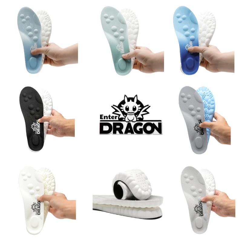   Enterdragon X Vinhbanhbo  Cặp lót giày chính hãng Enter Dragon 11 điểm chạm - Cao su non chuẩn 4D - Công nghệ mới 2025 - Chống hôi chân - Hấp thụ lực - Êm ái  Thoáng khí - Chơi thể thao chạy bộ  tập gym 