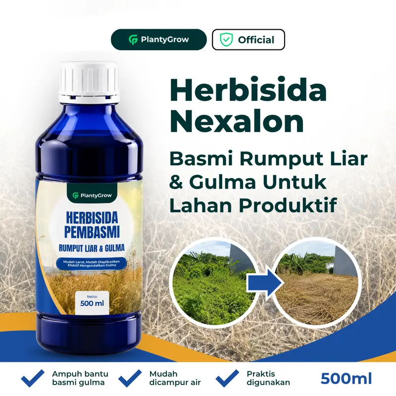 NEW Herbisida Nexalon Kontak Pembasmi Rumput Liar & Gulma 500ml - Bantu Basmi Gulma Daun Lebar & Sempit, Praktis & Mudah Dicampur Air - PLANTYGROW
