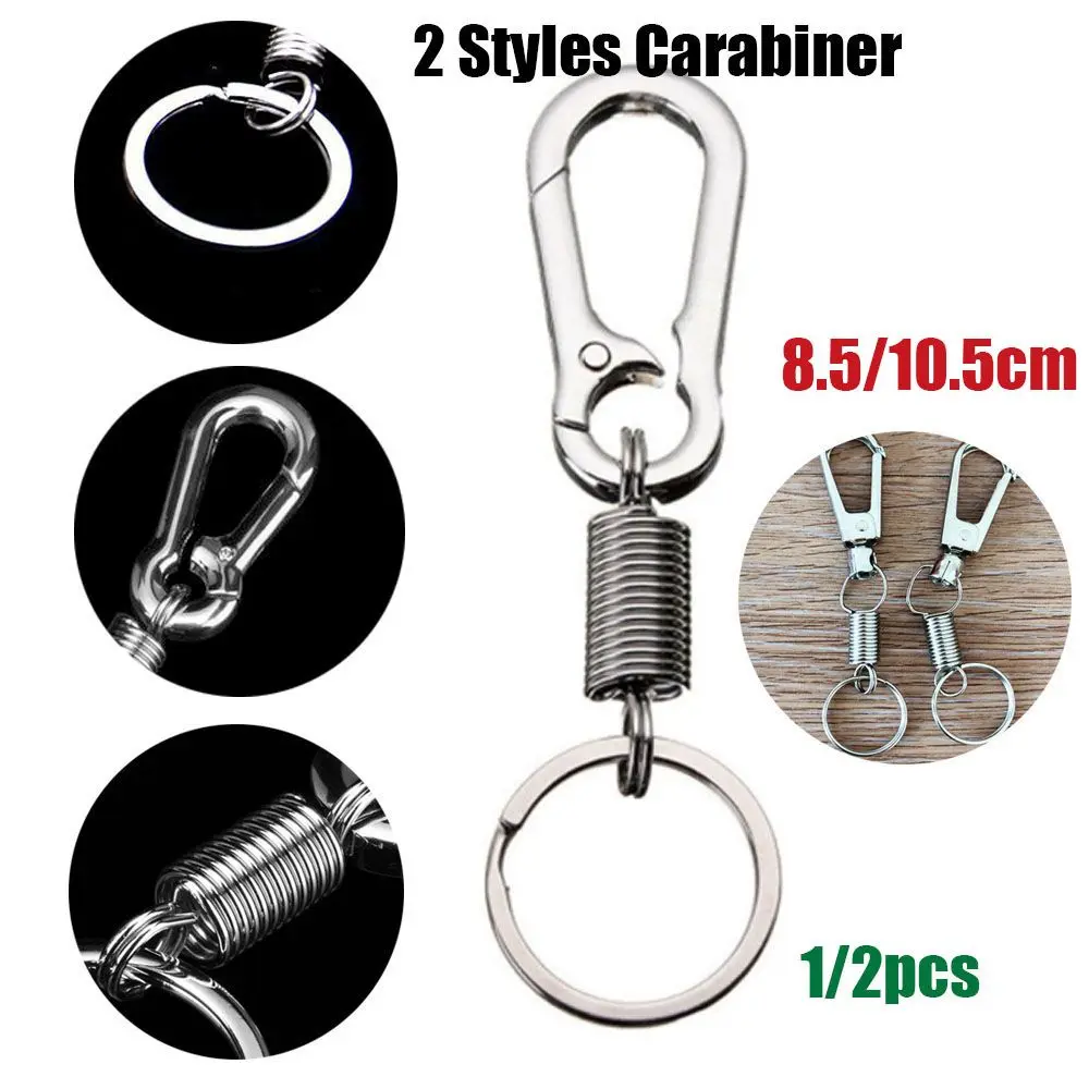 1/2pcs 8.5cm/10.5cm  Key Ring Retractable keyring Waist Belt Clip Bicycle Bottle Holder Carabiner keychain Anti-lost buckles