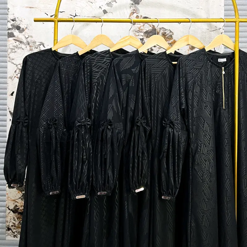 shafira abaya full em Embos abaya hitam abaya hitam abaya terbaru abaya umroh gamis motif terbaru by maheera adara 1