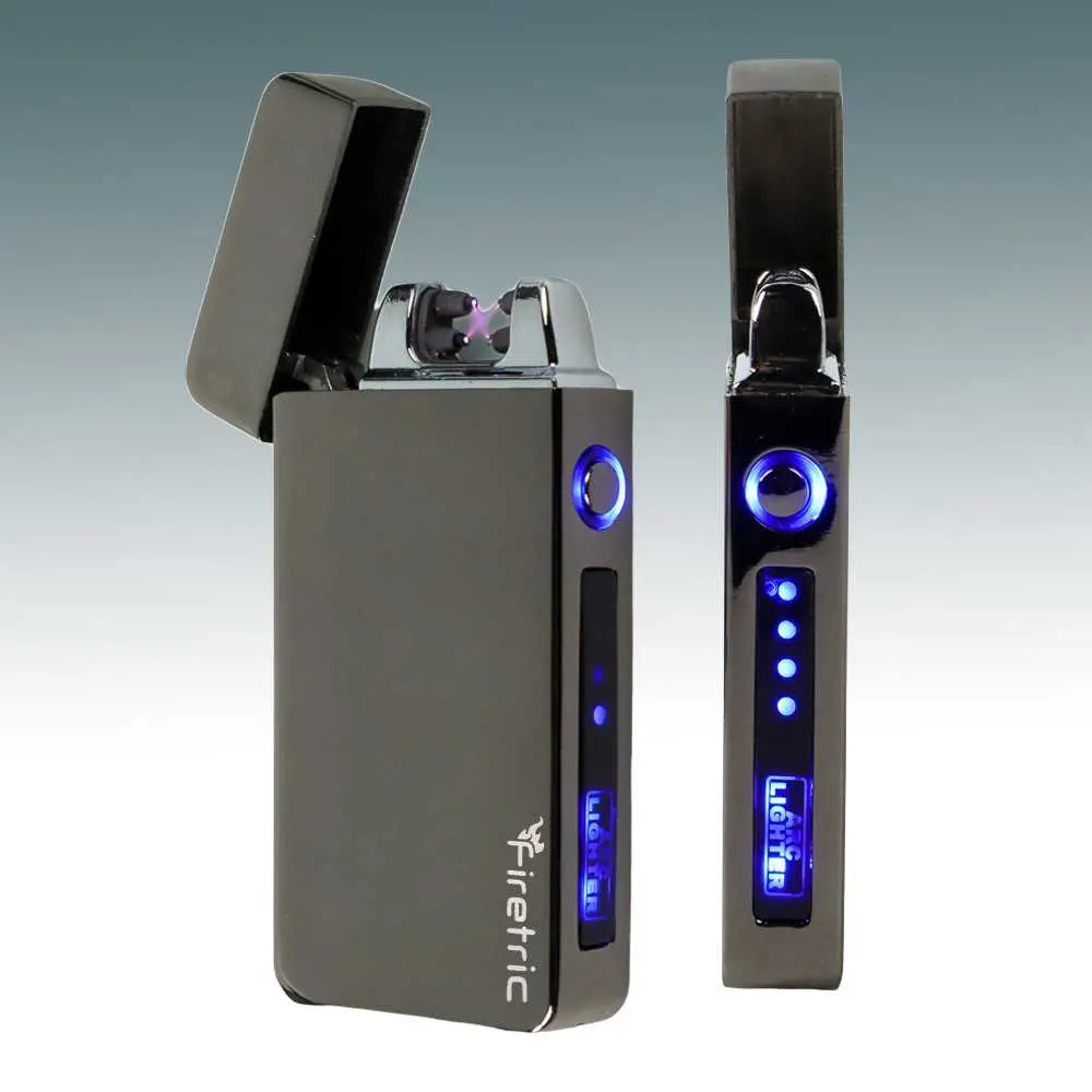 Korek Elektrik Pulse Plasma Cross Double Arc Lighter Firetric Metal korek