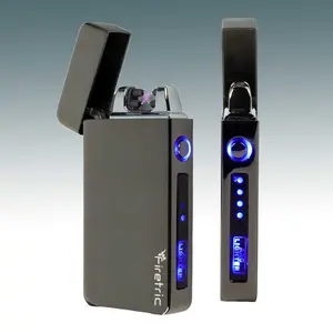 Korek Elektrik Pulse Plasma Cross Double Arc Lighter Firetric Metal korek