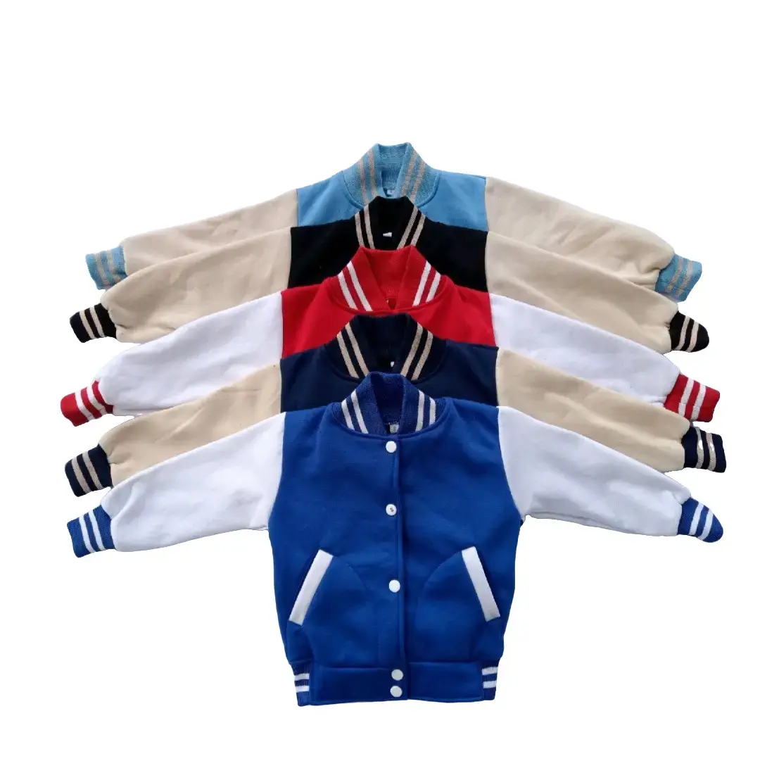JAKET BASEBALL VARSITY POLOS LAKI-LAKI DAN PEREMPUAN 1-10 TAHUN Bunda Putih Anak-Anak