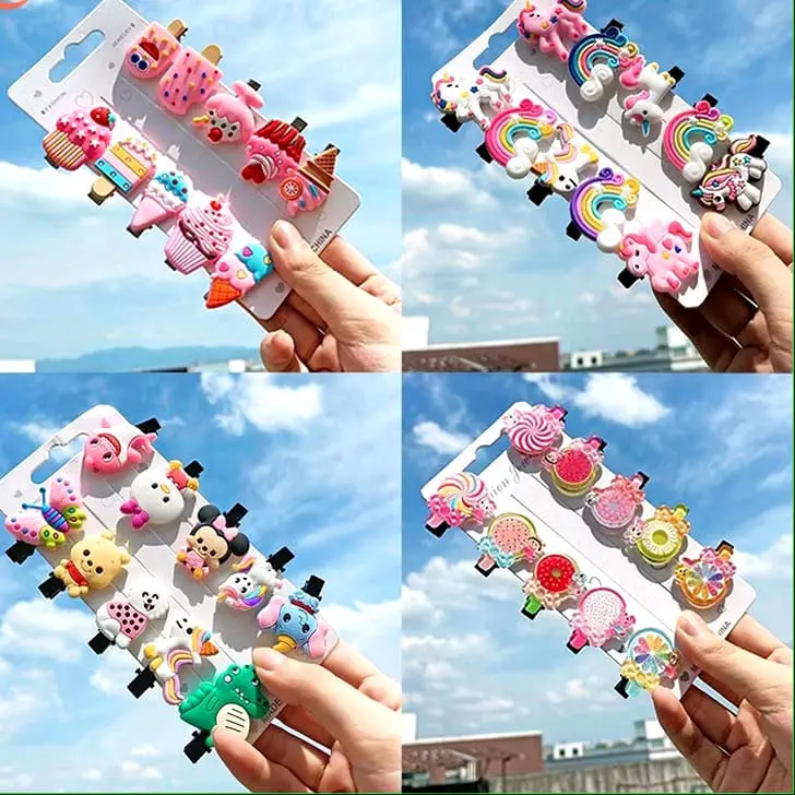 10 PCS SET JEPIT RAMBUT ANAK MOTIF KARAKTER KARTUN LUCU MURAH UNICORN KARAKTER / HAIRCLIP ANAK KARAKTER LUCU 3