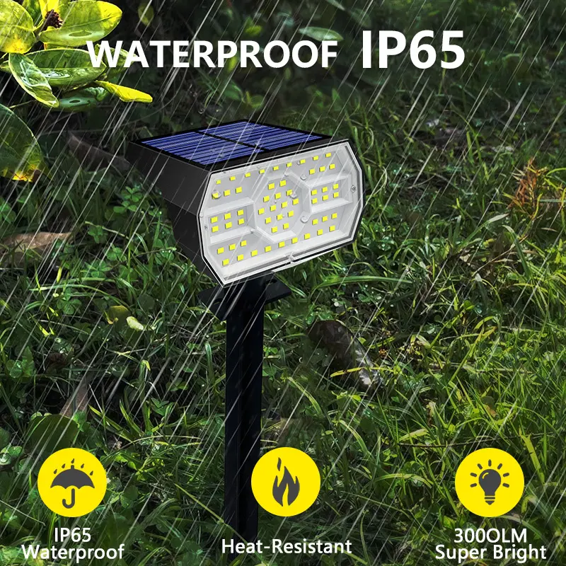 Lampu Tanah Tenaga Surya Luar Ruangan Lampu Lorong Surya Terang Tiga Mode Pencahayaan IP65 Lampu Jalan Tahan Air Lampu Hias Cocok untuk Halaman, Taman, Rumput 2