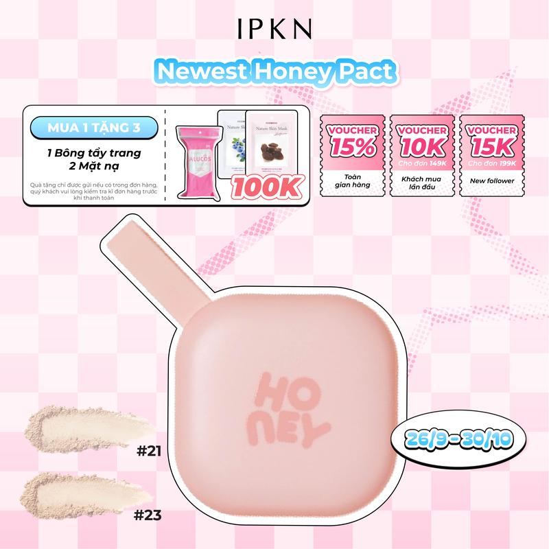 Phấn Phủ Dạng Nén IPKN New East Signature Honey Fact 13.5g