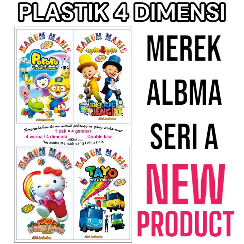 1000 PCS PLASTIK ARUM MANIS MURAH MERK ALBMA White 2