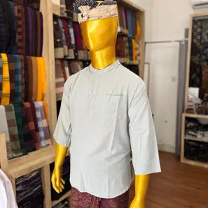 Kemeja Asparagus Dewasa 7/8 Kerah Koko