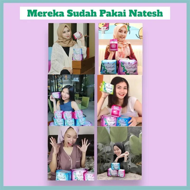 Pembalut Natesh Pantyliner isi 20 Pads Pembalut Wanita Pantyliner Herbal Natesh Mengatasi Keputihan 6