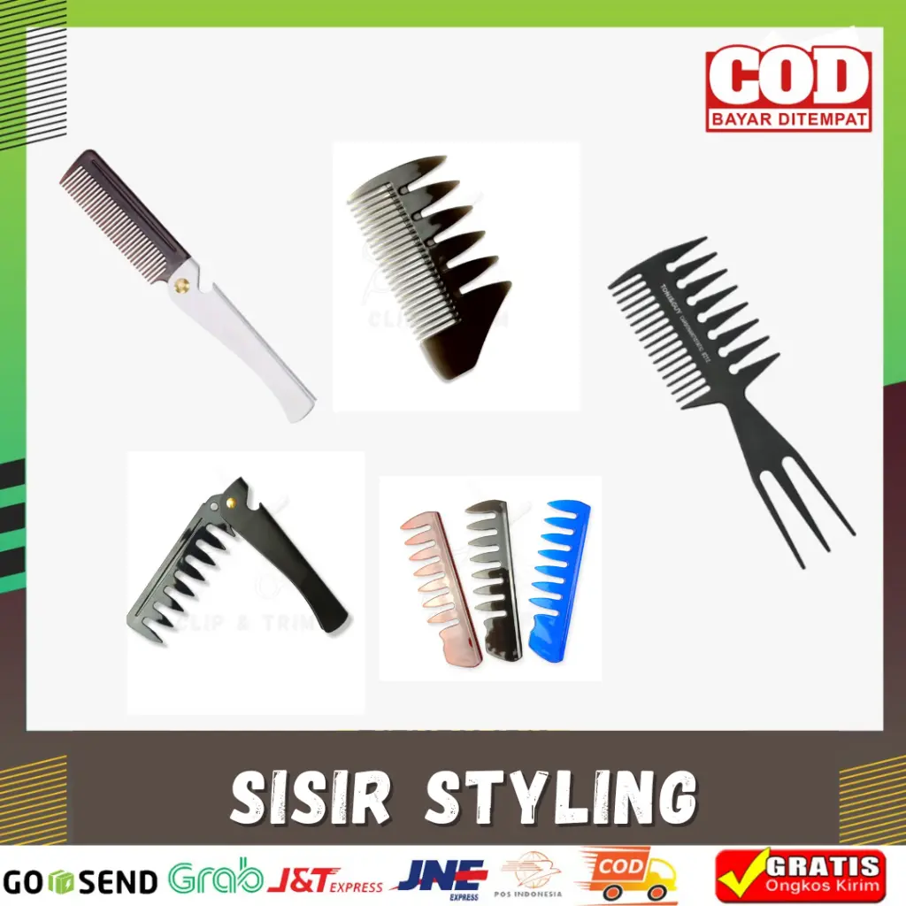 SISIR TEKSTUR RAMBUT BARBER TEXTURE COMB