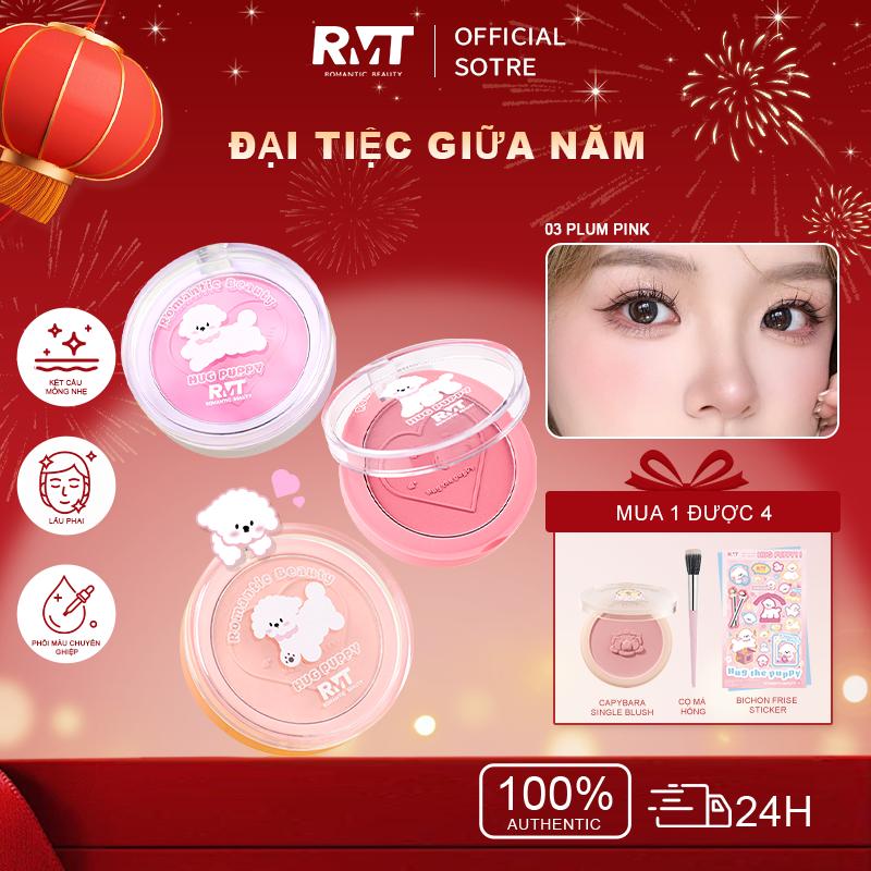   Mua 1 Tặng 3  Romantic Beauty Phấn má tone tự nhiên bám phấn tốt Tặng kèm cọ phay má palette photo glamour hồng  phấn má hai trong một phấn mắt 