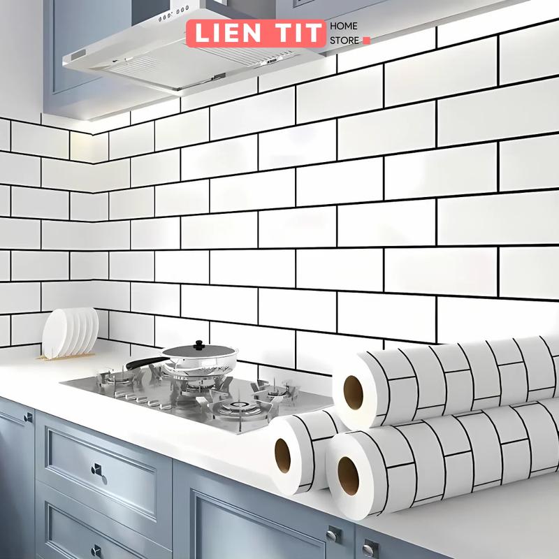  Giấy Dán Bếp Chịu Nhiệt Tráng Nhôm Khổ 0.6x3m Decal Dán Tường Decor Phòng Bếp Chống Dầu Mỡ Dễ Lau Chùi 