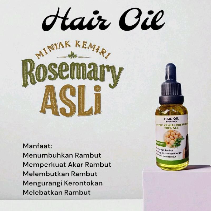 Minyak Kemiri Rosemary Penumbuh Rambut 100% Asli 2 botol Menumbuhkan ...