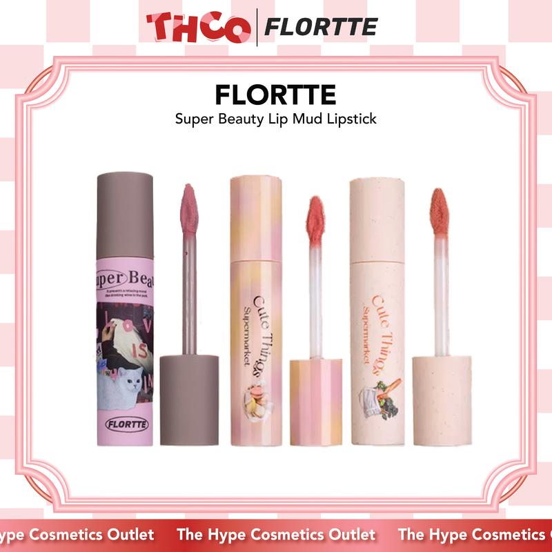 FLORTTE Super Beauty Lip Mud Lipstick Waterproof Lip Gloss