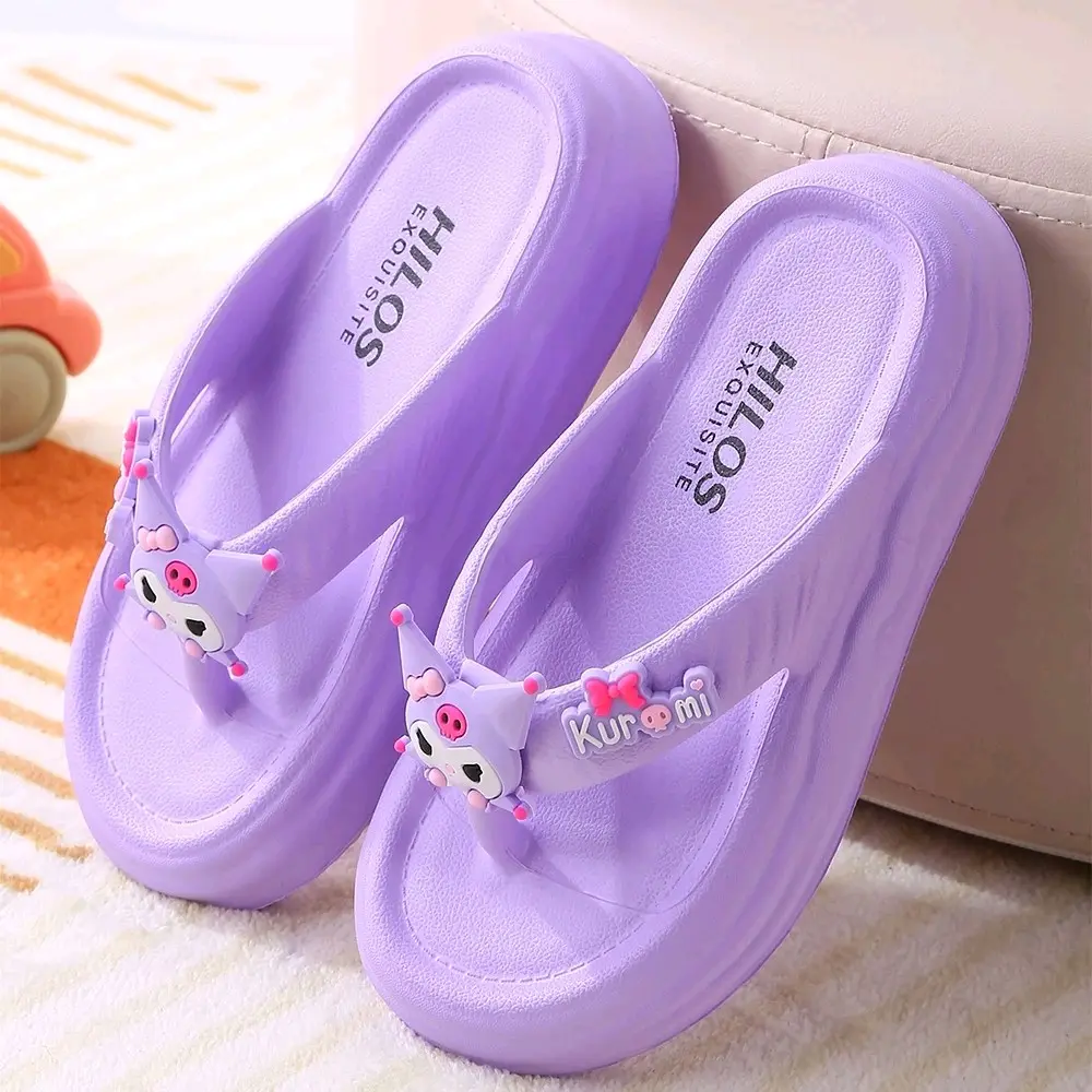 Sandal Kuromi Jepit Anak Perempuan Motif Kuromi HL2208 Jelly Eva Ringan Nyaman Bahan Tebal anti Licin