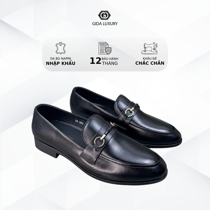  Giày Lười Nam Da Bò Phong Cách Hàn Quốc Đế Cao Su Khâu  Giày Tây Nam Sang Trọng Da Trơn Khóa Ngang GD03 Shoes giày  tây 