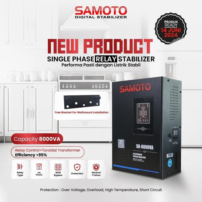 Gambar SR-8000 / 8000VA 1Phase RELAY STABILIZER SAMOTO dari NUSA RACKINDO Kota Administrasi Jakarta Pusat Tokopedia