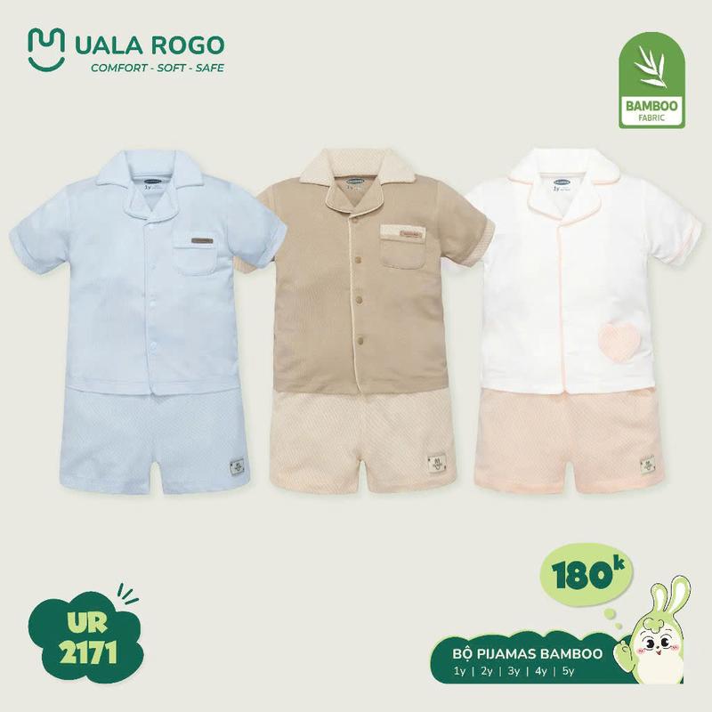 [BST XUÂN HÈ 2025] Bộ Pijamas Chất Liệu Bamboo Cho Bé Trai Hoặc Bé Gái Từ 1-5Y UalaRogo UR 2171