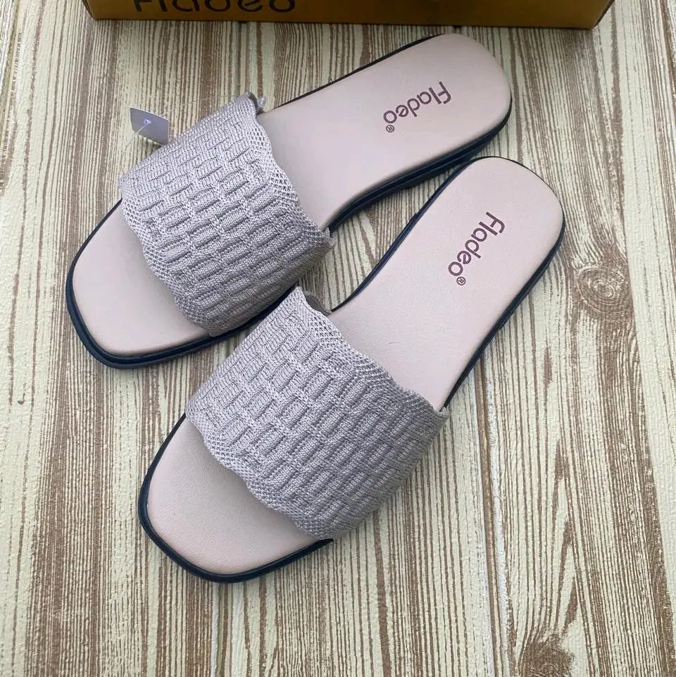 Sandal Wanita Kerut Rajut Trand Terbaru Grade Premium/sandal flat wanita rajut