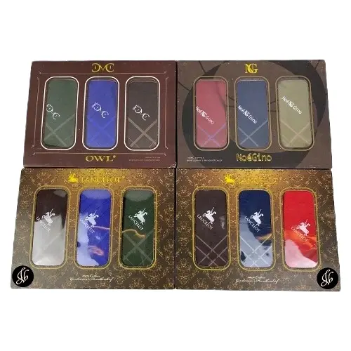 6 Pcs Sapu Tangan Pria Katun Terang Dan Gelap Sapu Tangan Handkerchief Ukuran 43x43 7