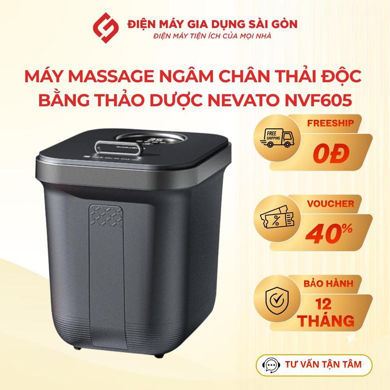 Máy massage ngâm chân Nevato NVF605 Thư Giãn - Giảm Căng Thẳng - Giảm Stress thiết kế hiện đại, dễ sử dụng
