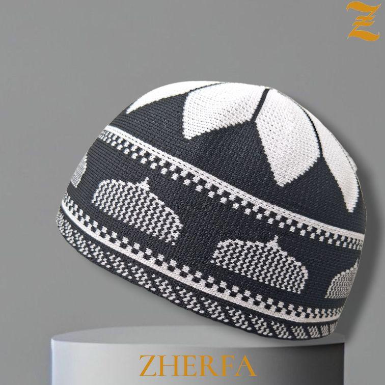 Zherfa Peci Rajut Naqsh Qubbah Kupluk Sholat Kopiah Pria Muslim Zherfa Peci Rajut Naqsh Qubbah Kupluk Sholat Kopiah Pria Muslim