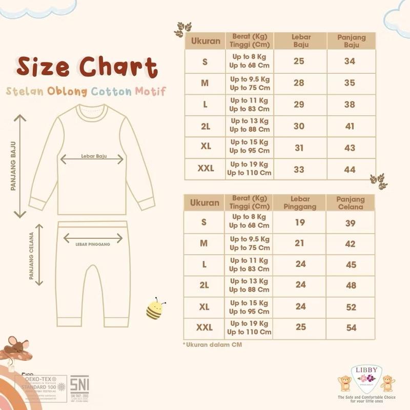 Product Introduction of Libby Setelan Anak PANJANG - PANJANG OBLONG TIPIS COTTON MOTIF / 2L-XL-XXL SETELAN OBLONG TIPIS / Kaos Setelan Panjang TIPIS Harian UNISEX 0