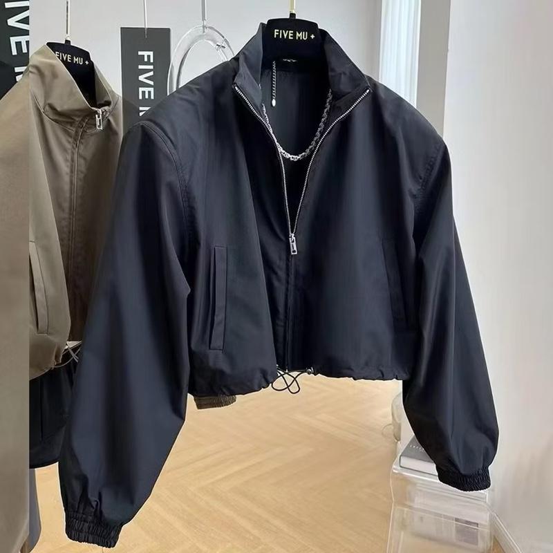 Jeystyle - Jaket Wanita Crop Galia Parasut / Jaket Crop Wanita / Jaket Cropped / Jaket Wanita Keren Outer outer  korean  style blazer Fit Karet 1