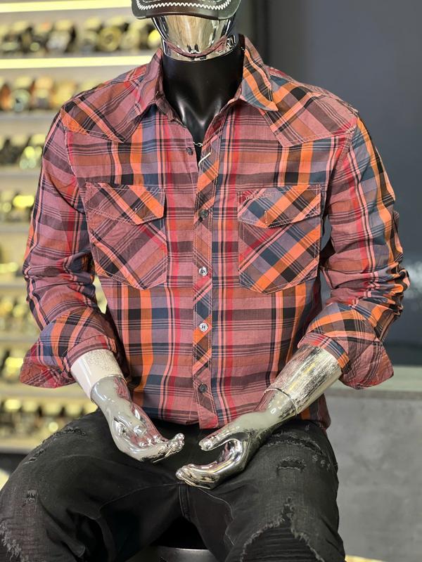   6Màu Áo Sơ Mi THREE CLTN Sọc 3 Màu Đỏ Cam & Xanh Lá & Xanh Dương & Xanh Đỏ & Cam Nâu Xám & Tím Đậm  Mix Thêu Túi Mẫu Mới Chi Tiết Như Hình S3410-S3411-S3412-S3413-S3414-S3415 