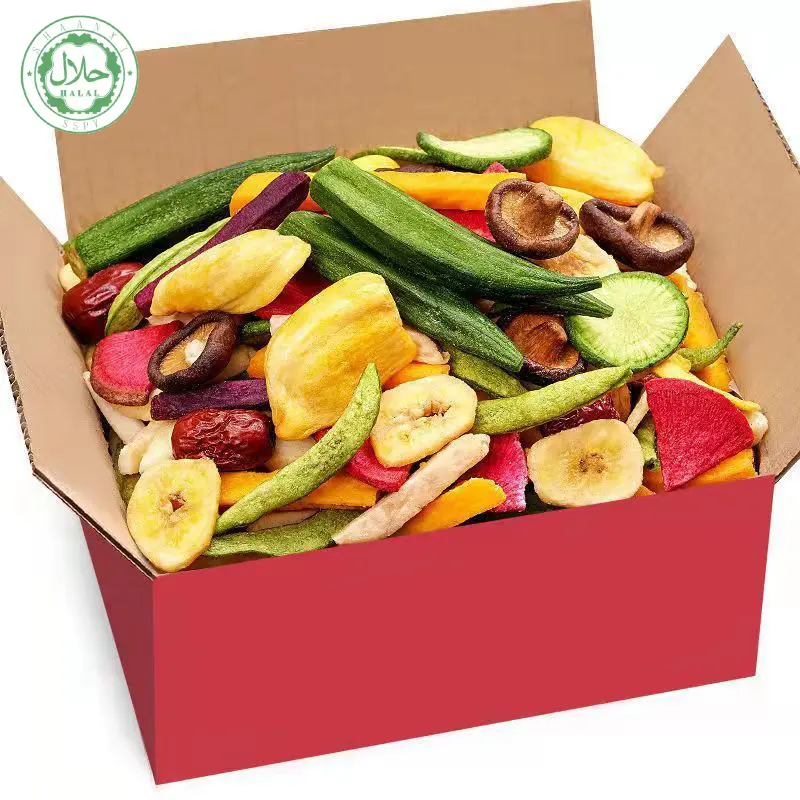 [HALAL] Campuran campuran buah makanan ringan kering Mix Vegetables Okra kualitas tinggiKeropok Sayuran Kering Kering snacks(Fast delivery of local inventory) 5