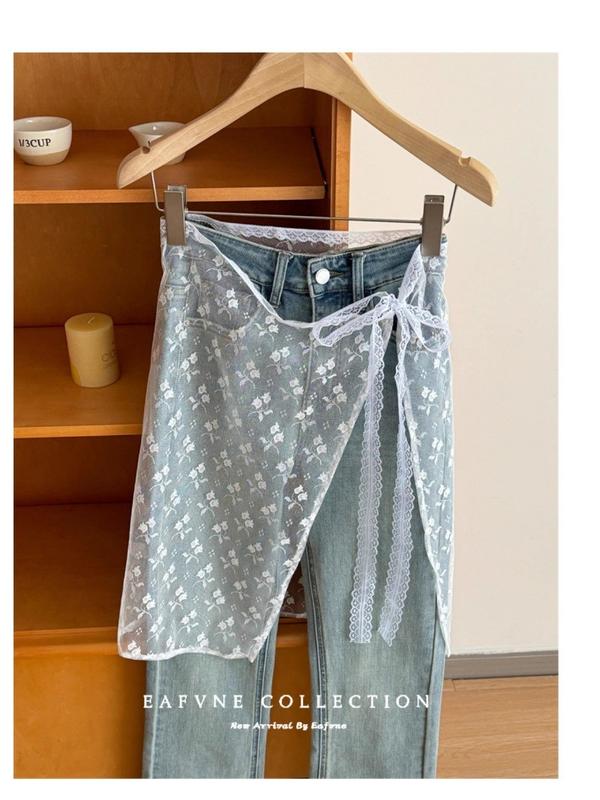 Product Introduction of Featuring A Niche Design with Lace Up, Instagram Blogger's Personalized Lace Layering, Layering, and Layered Gauze Skirt Paired with An Apron Skir 15