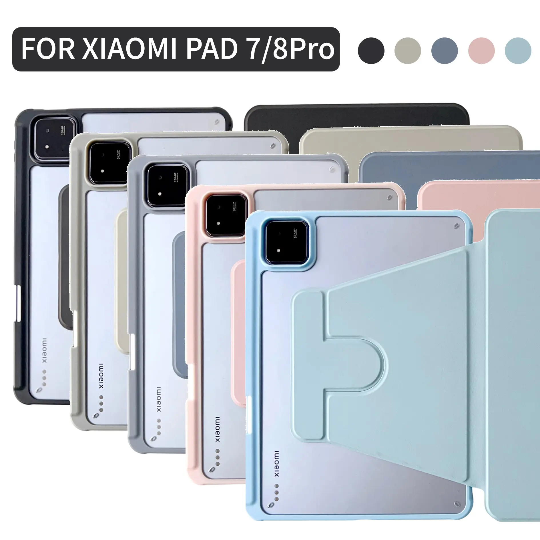 Case For XIAOMI PAD 7/7 Pro, XIAOMI PAD 8/8 Pro, 360° Rotating