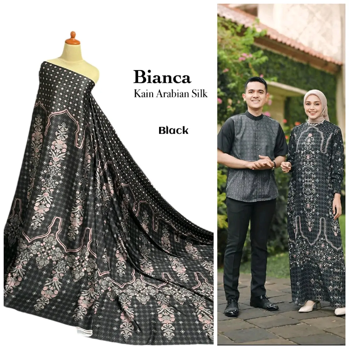 BIANCA SERIES | BAHAN ARABIAN SILK | KAIN METERAN MOTIF | HARGA SETENGAH METER