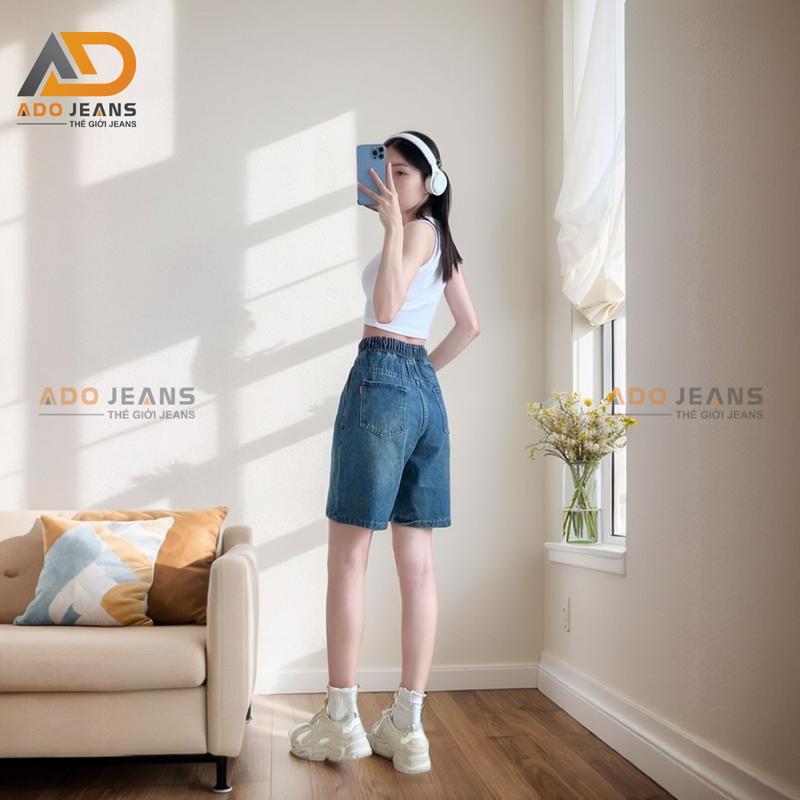 Product Introduction of Quần ngố Jean lưng chun dây thắt, lưng thun co giãn có bigsize  (mã SJ111) Nữ Pants Women 22