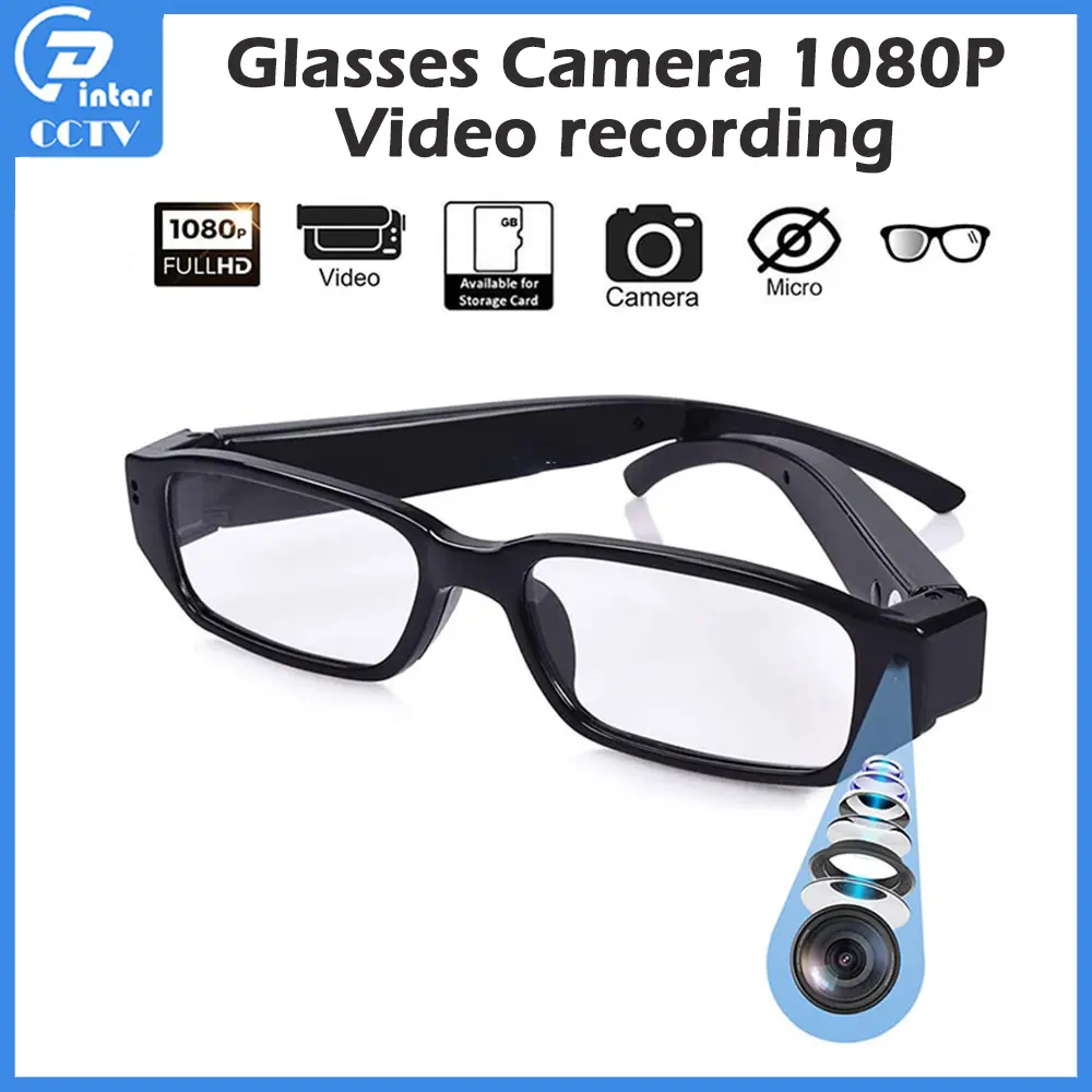 Mini Kamera CCTV HD 1080P Kacamata Glasses Camera Built in battery eyewear Video recorder