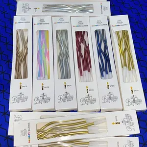 Lilin Spiral Metalik Birthday Candle Premium / Lilin Ulang Tahun Wavy