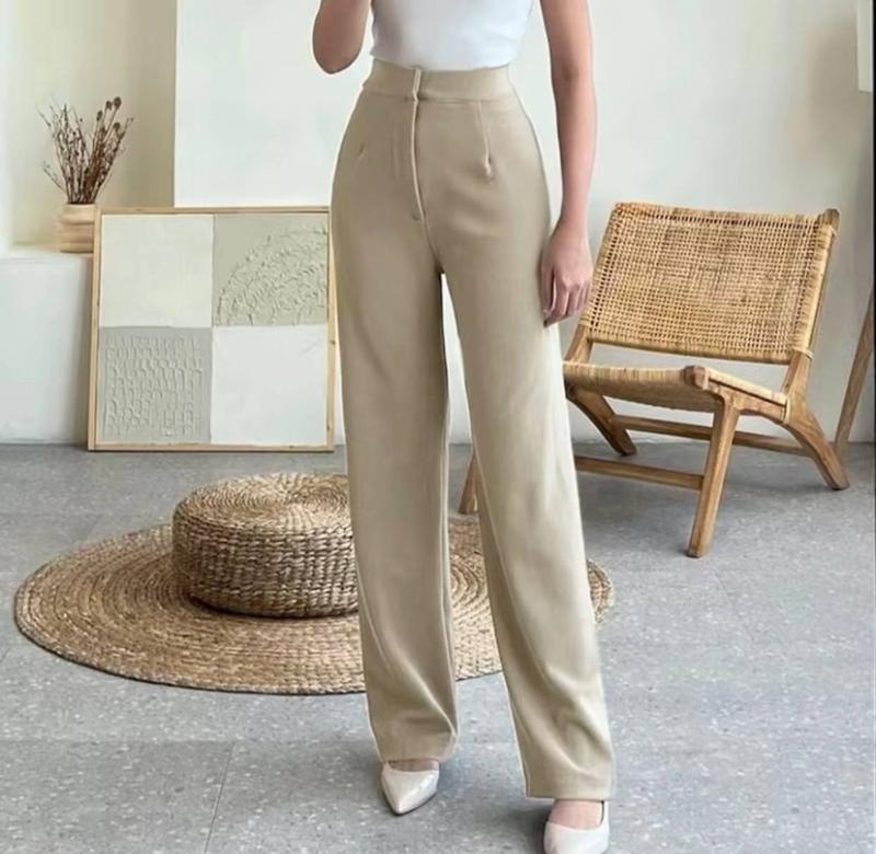Product Introduction of Tissa - Cozie Pants Highwaist Cullote Pants - Rib Knit Premium Pants - Celana Kulot Wanita - Petite Friendly - Celana Anti Kusut 338 cozie knit 5