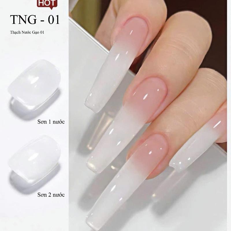 ROUni sơn gel màu thạch nước gạo mới trong suốt làm sáng da tạo hiệu ứng trắng sáng chuyên dụng cho nail