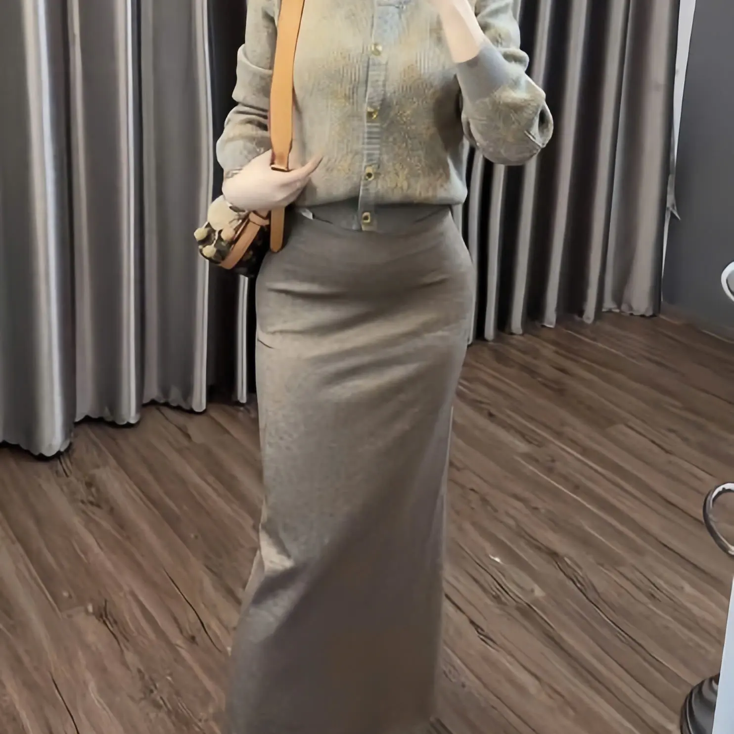 [ BẢN DÀI 90CM ] Chân Váy Dáng Dài Midi Xẻ Sau Dáng A Chất Thun Len Lông Thỏ ,mặc đi chơi , đi làm, đi học Mùa Đông Siêu Hot | BigBuy360 - bigbuy360.vn