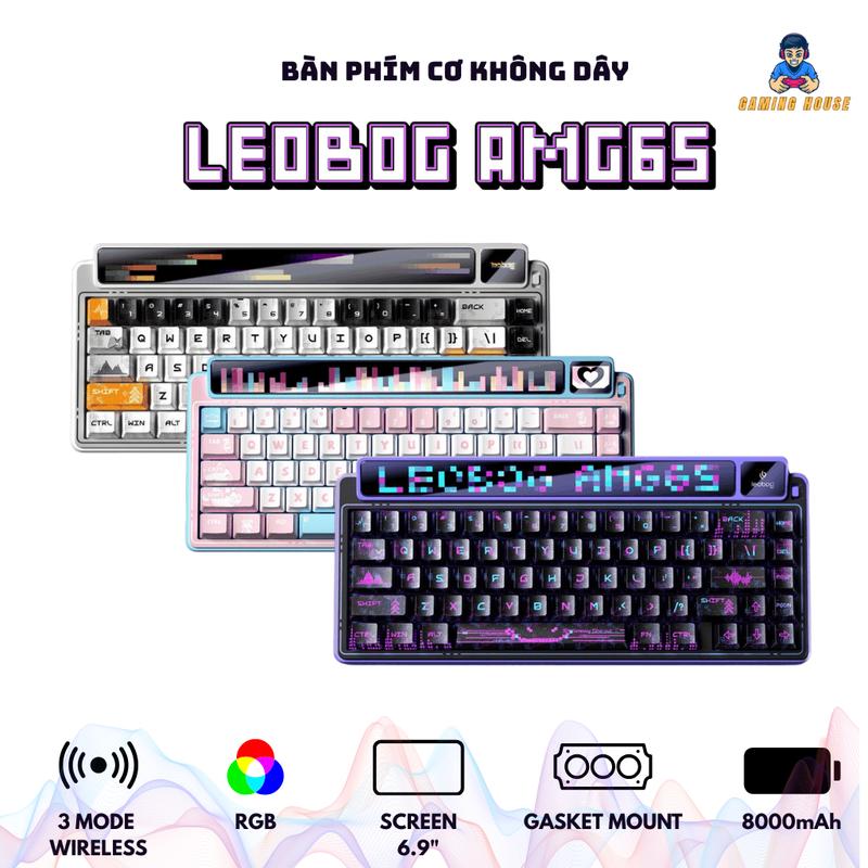 Bàn phím cơ không dây LEOBOG AMG65 - Màn hình LED 6.9' - 3 mode kết nối - Màn TFT - Hotswapable - APP - Mạch xuôi