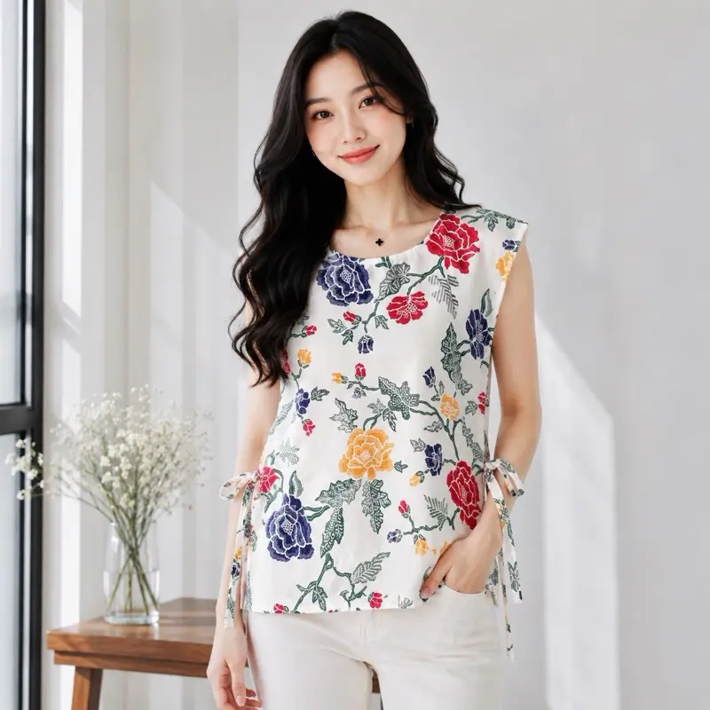VEST BATIK ROMPI BATIK OUTER BATIK VEST MURAH Katun