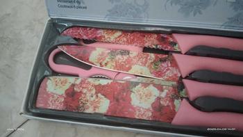 Product Review of Pisau Set 6 Pcs Corak Bunga Bahan Stainless Steel Tajam / Flower Kitchen Knife Set 6 Pcs Premium/ Pisau Serbaguna/ Set Pisau Dapur Murah / Pisau Dapur Lengkap 6Pcs Kitchenware from A**a 0