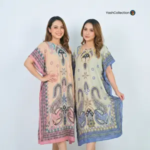 Daster Lowo BANGKOK Dress Wanita Motif Estetik Rayon Busui Bumil Friendly Lembut Nyaman YashCollection