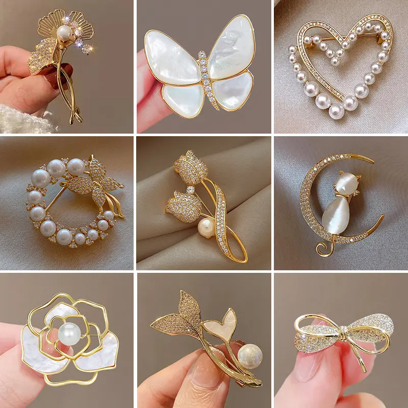 Bross Pin Bros Hijab Bros Cantik Bros Mutiara Bros Kupu Bros Lucu Bros Wanita Korean Fashion Style