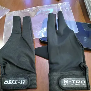 Sarung Tangan Bola Billiard 3 Jari Spandek Premium Anti Selip Kulit Asli Nyaman Adem Allsize Pria Wanita Billiard Snoker Ball