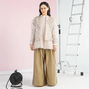 HijabChic Delsyn Rich Olive Pants - Celana Lebaran Kulot Lebar Polos Ban Pinggang Premium Elegan