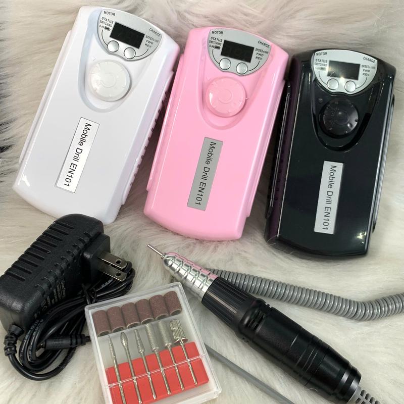 Máy Mài nail Tích Điện EN-101 20W Hàng chính hãng - Bảo hành 6 tháng - Tặng hộp 6 đầu đầu mài