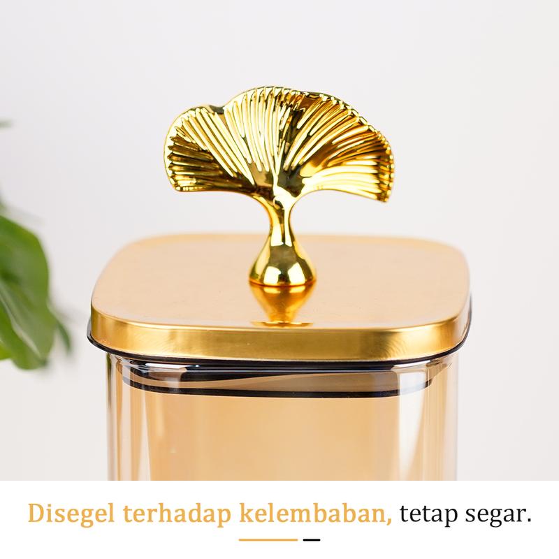Toples Gold Toples Kaca Guci Penyimpanan Kaca Bening Rumah Meja Kopi Meja Permen Meja Atas Kotak Penyimpanan Retro Mewah Kotak Penyimpanan Disegel Ornamen Dekoratiftransparent Glass Storage Jars Home Toples Aesthetic Lebaran 1 Set Toples Kaca Aesthetic 8