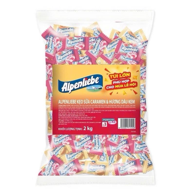  kẹo cứng alpenliebe sữa caramen dâu béo  kẹo nhai Mentos hương trái cây túi 2kg  kẹo cứng Alpenliebe túi 1kg  Kẹo Xoài muối ớt túi 2kg 